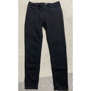 Kensie Jeans Womens 4 / 27 Stretch Mid Rise Skinny Ankle Black EFM01018X